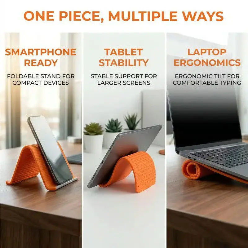 Silicone Foldable Phone Stand  - Laptop Tablet Accessories บทวิจารณ์และราคา