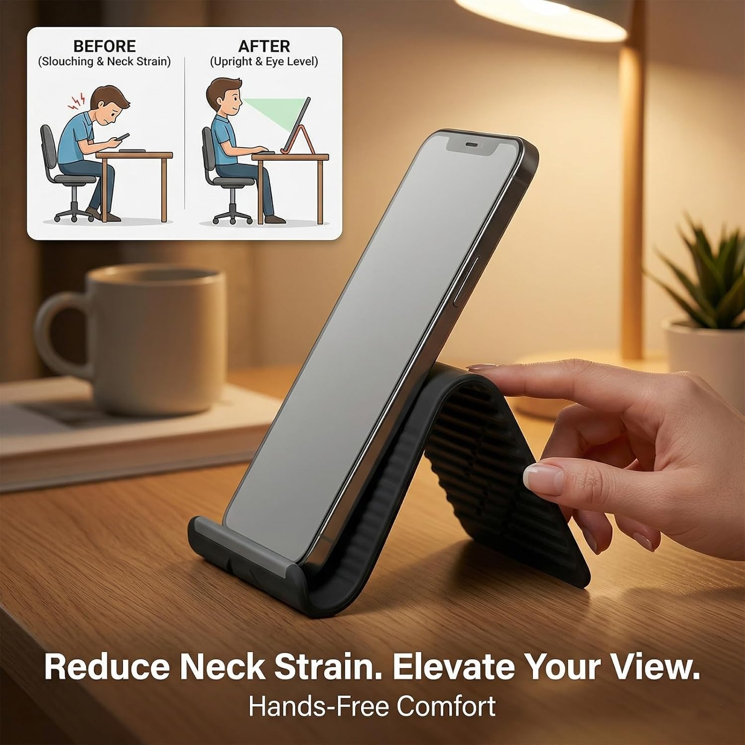 Lazy Portable Phone Stand Sili - Laptop Tablet Accessories บทวิจารณ์และราคา