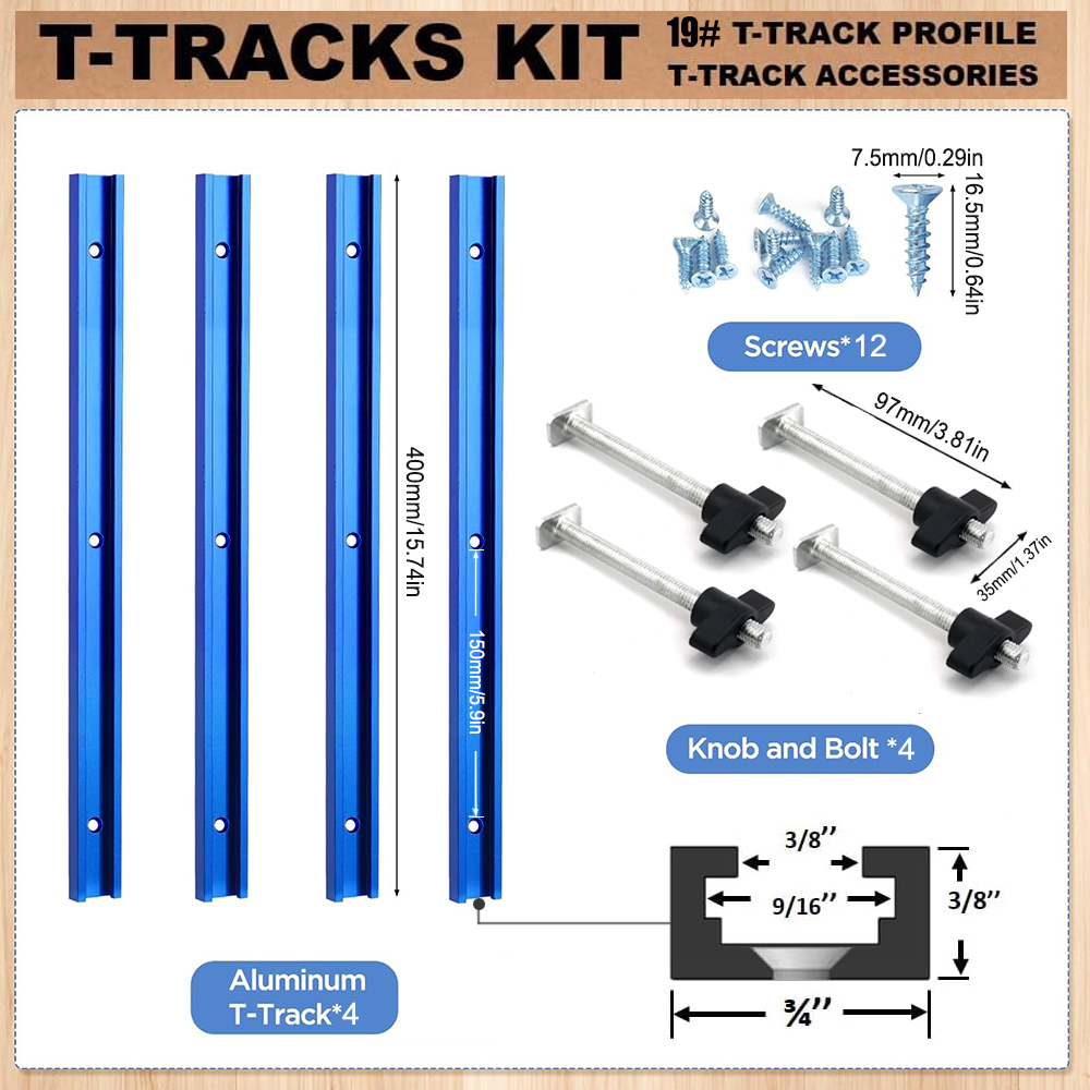 Woodworking 19# T-track Kit an - Tablet Accessory บทวิจารณ์และราคา
