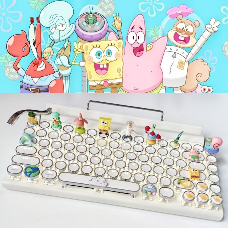 Retro SpongeBo Mechanical Keyb - Tablet Ipad Accessories บทวิจารณ์และราคา