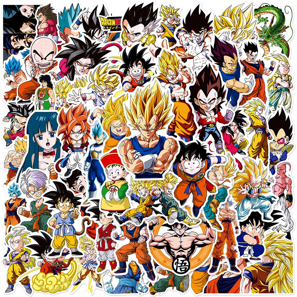 50pcs Anime Dragon Ball Sticke - Laptop Tablet Accessories บทวิจารณ์และราคา