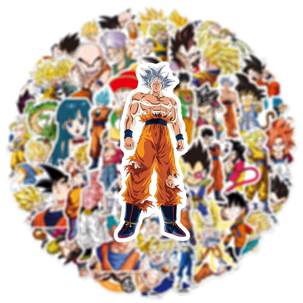 50pcs Anime Dragon Ball Sticke - Laptop Tablet Accessories บทวิจารณ์และราคา
