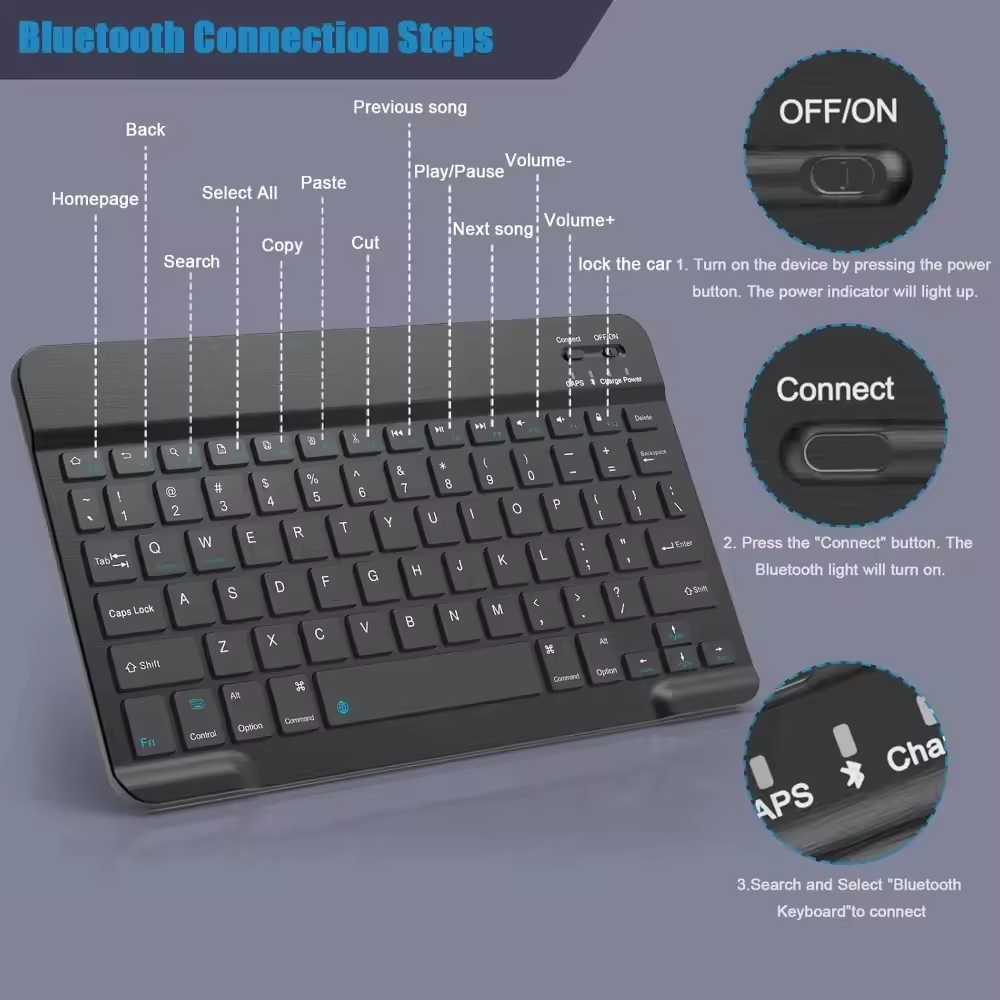 Bluetooth Wireless Keyboard Mo - Tablet Ipad Accessories บทวิจารณ์และราคา