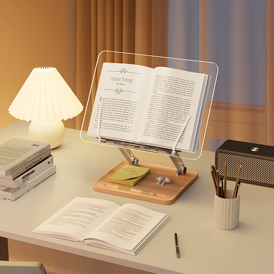 Wooden Reading Stand with ligh - Laptop Tablet Accessories บทวิจารณ์และราคา