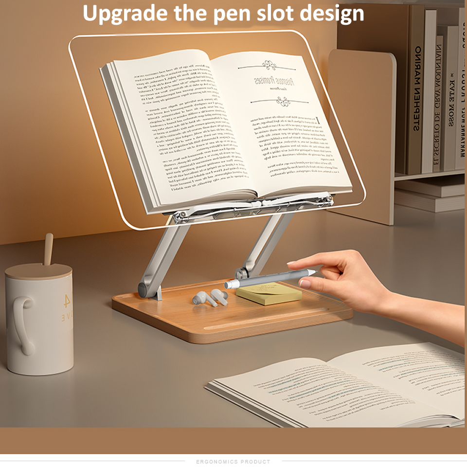Wooden Reading Stand with ligh - Laptop Tablet Accessories บทวิจารณ์และราคา