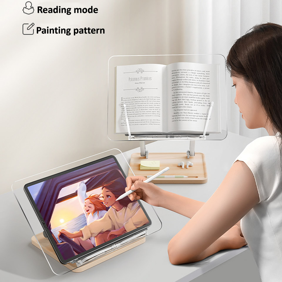 Wooden Reading Stand with ligh - Laptop Tablet Accessories บทวิจารณ์และราคา