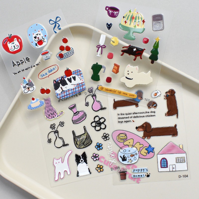 Cute Green Apple Cat Jelly Sti - Iphone Tablet Accessories บทวิจารณ์และราคา