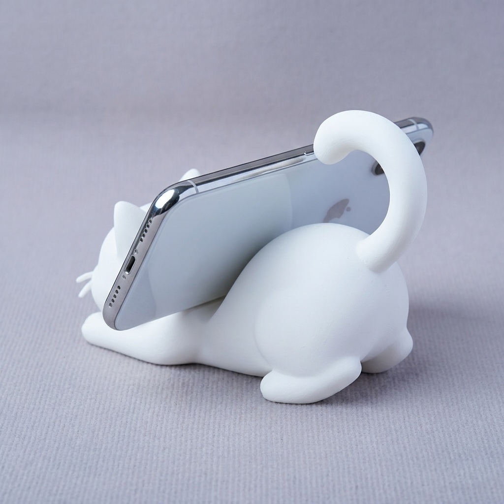 3D Printed Cat Figurine Device - Tablet Accessories 3D Print บทวิจารณ์และราคา